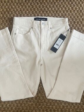 NWT Veronica Beard Carson Kick-Flare Jean Ecru sz. 27